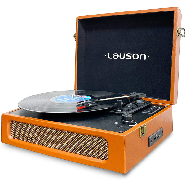 TOCADISCOS MALETIN VINTAGE LAUSON CL615 CON USB Y ALTAVOCES MOD. CL615