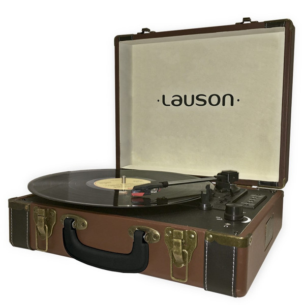 TOCADISCOS MALETIN VINTAGE LAUSON CL605 CON USB Y BLUETOOTH MOD. CL605