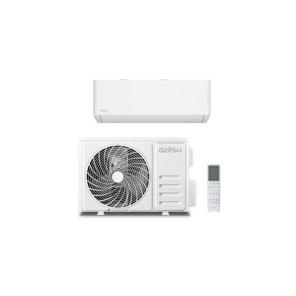 AIRE ACONDICIONADO SPLIT DAITSU 2236 FRIGORIAS INVERTER CON BOMBA DE CALOR WIFI CLASE A  /A   GAS R-