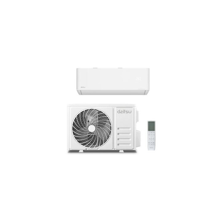AIRE ACONDICIONADO SPLIT DAITSU 2236 FRIGORIAS INVERTER CON BOMBA DE CALOR WIFI CLASE A  /A   GAS R-