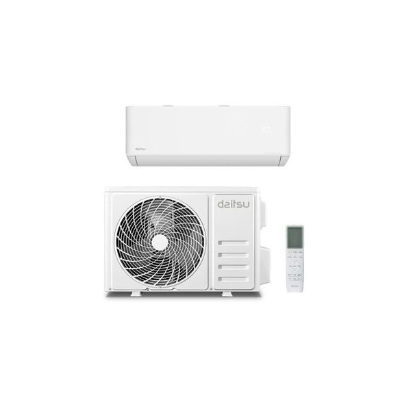 AIRE ACONDICIONADO SPLIT DAITSU 3000 FRIGORIAS INVERTER CON BOMBA DE CALOR WIFI CLASE A  /A   GAS R-