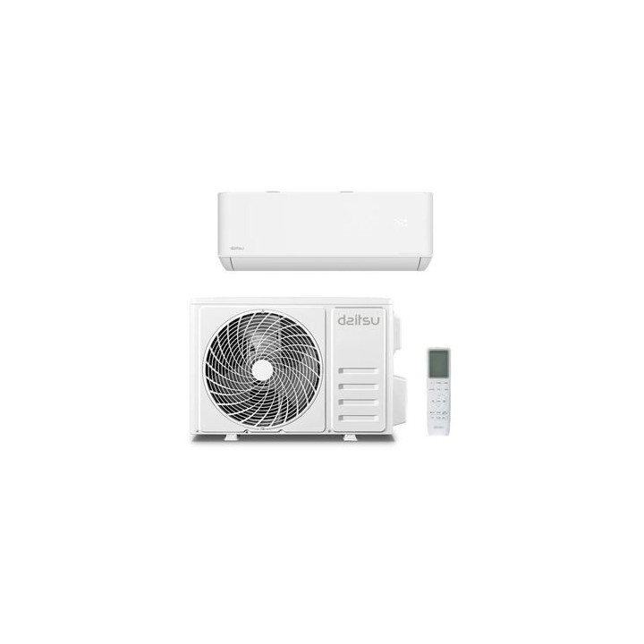 AIRE ACONDICIONADO SPLIT DAITSU 3000 FRIGORIAS INVERTER CON BOMBA DE CALOR WIFI CLASE A  /A   GAS R-
