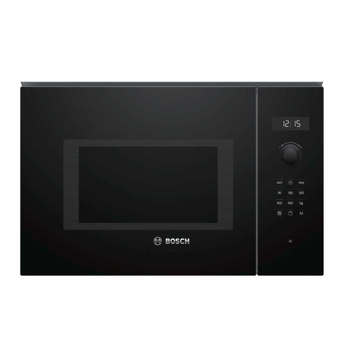 MICROONDAS INTEGRABLE BOSCH 25 LITROS CON GRILL COLOR NEGRO MOD. BEL554MB0