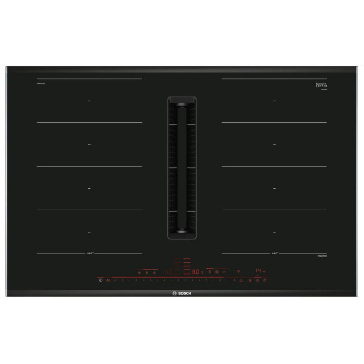 PLACA DE INDUCCION CON EXTRACCION INTEGRADA BOSCH 80 CM. 2 ZONAS FLEX HOME CONNECT MOD. PXX875D67E