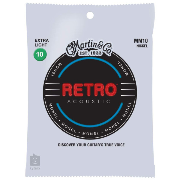 JUEGO CUERDAS MARTIN ACUSTICA 12 CUERDAS RETRO MONEL EXTRA LIGHT 010