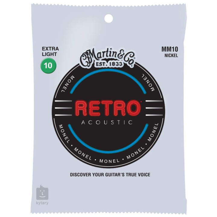 JUEGO CUERDAS MARTIN ACUSTICA 12 CUERDAS RETRO MONEL EXTRA LIGHT 010
