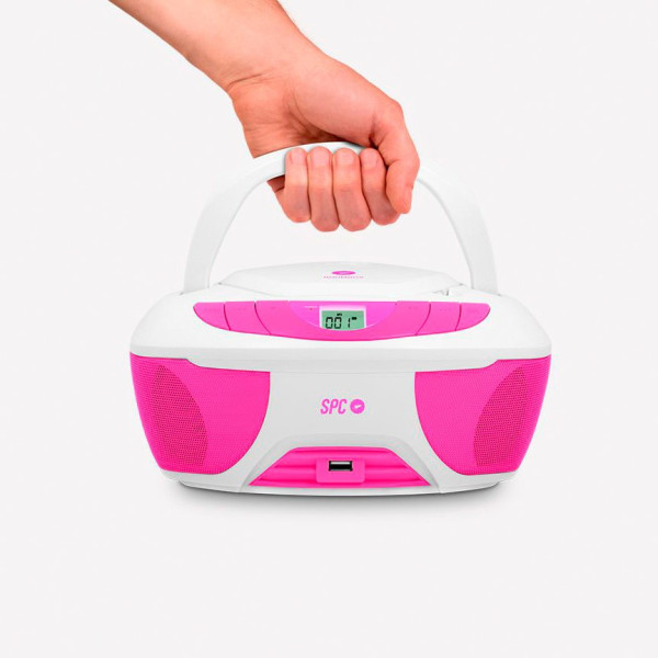 RADIO CD USB MP3 BOOMBOX PINK