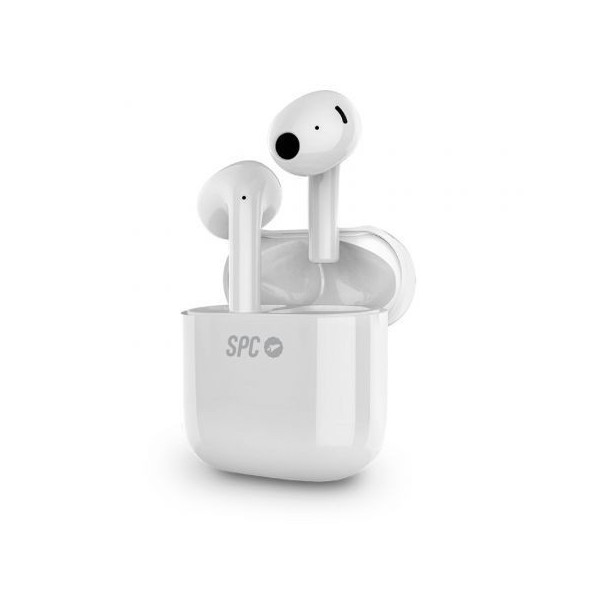 Auriculares Bluetooth SPC Zion Studio con estuche de carga/ Autonomia 5.30h/ Blanco