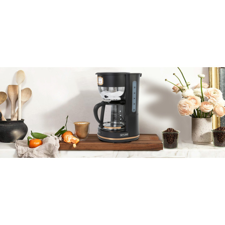 CAFETERA RETRO MUSE GOTEO 10 TAZAS COBRE NEGRO MS-220 BC