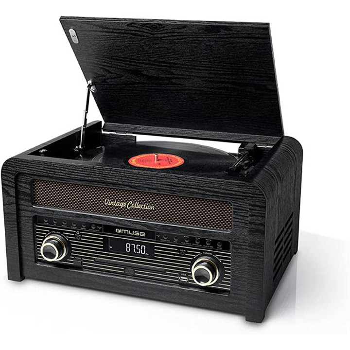 MICRO CADENA CON GIRADISCOS CON CD/USB/BLUETOOTH POTENCIA 20W COLOR MADERA MOD. MT-115 W