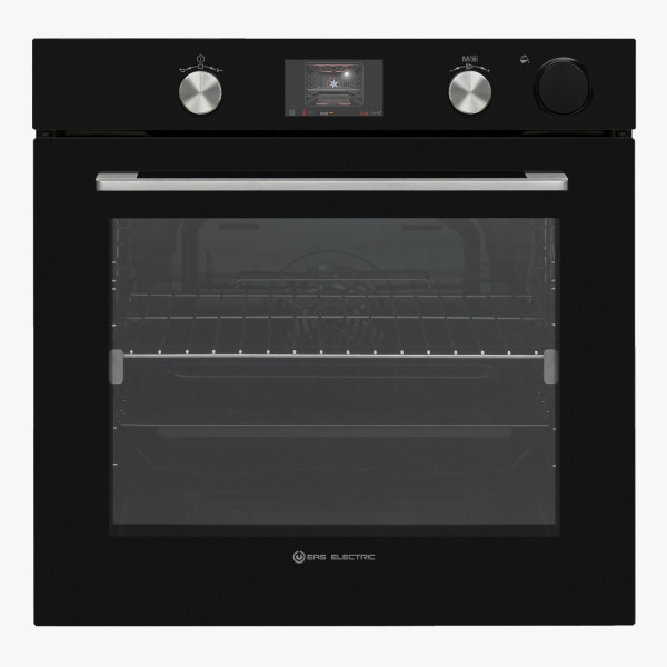 HORNO MULTIFUNCION CON FUNCION VAPOR CRISTAL NEGRO PANTALLA LCD 4.3'' RAILES TELESCOPICOS COLOR MOD.