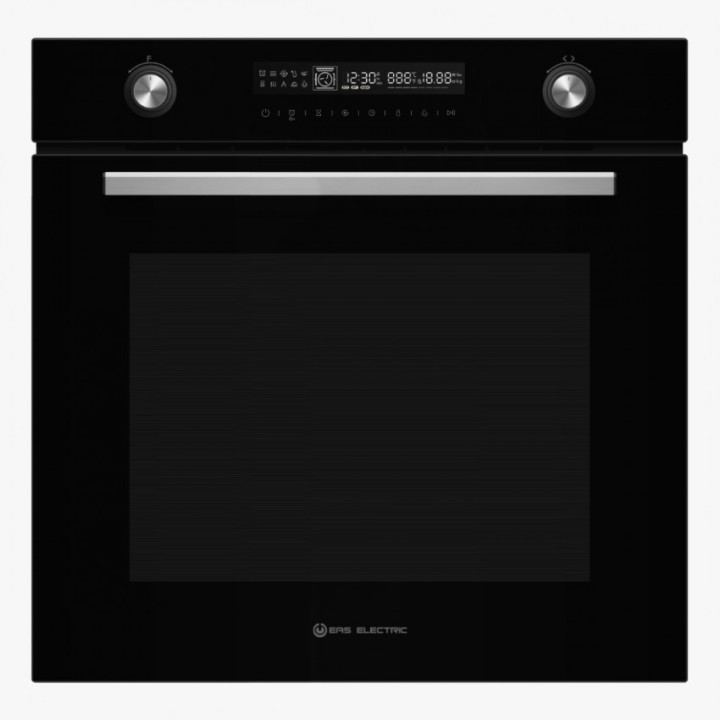 HORNO MULTIFUNCION PIROLITICO EAS ELECRIC CRISTAL NEGRO 13 FUNCIONES MOD. EMV72PGN