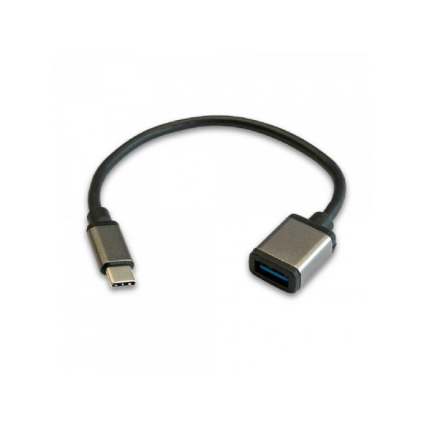 Cable USB 2.0 3GO C136/ USB Tipo-C Macho - USB Hembra/ 20cm/ Negro