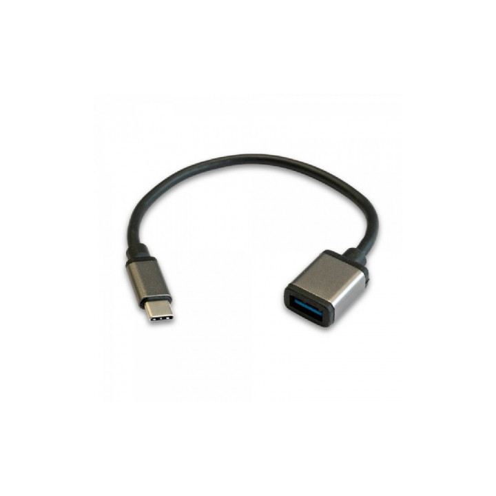 Cable USB 2.0 3GO C136/ USB Tipo-C Macho - USB Hembra/ 20cm/ Negro