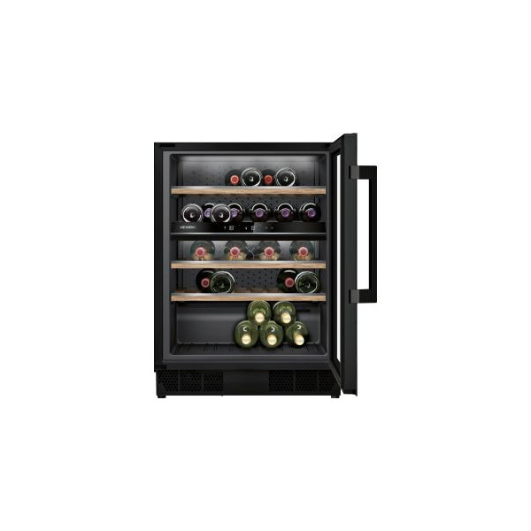 VINOTECA SIEMENS CAPACIDAD 44 BOTELLAS CON DOS ZONAS DE TEMPERATURA SERIE IQ500 CLASE G MEDIDAS 82x6