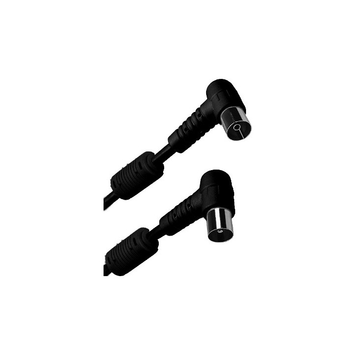 CONEXION ANTENA TV MACHO-HEMBRA CON FERRITAS 5 METROS