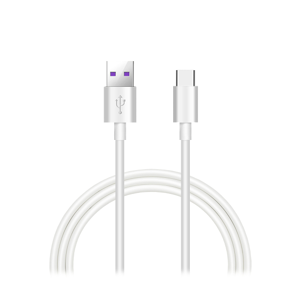 CONEXION CARGA RAPIDA USB MACHO A USB TIPO C MACHO CABLE BLANCO 3A 1m