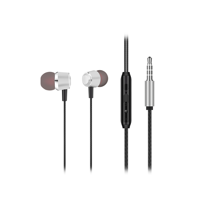 AURICULARES TIPO BOTON DIMELEC CON MICROFONO INCORPORADO Y VOLUMEN AJUSTABLE JACK 3.5 1 METRO