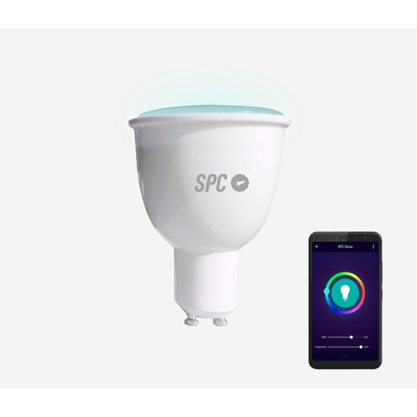 BOMBILLA INTELIGENTE SPC SIRIUS 380 - GU10-2700K-4,5W - 4 -APP SPC IOT. 2700K