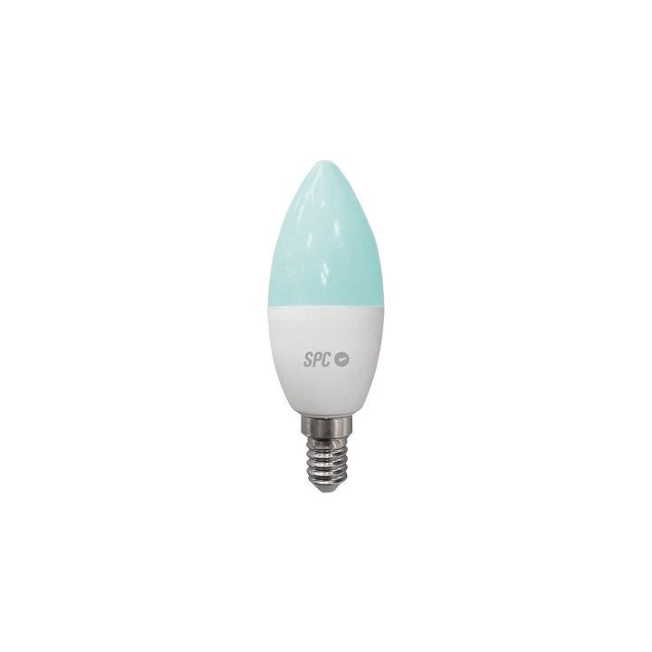BOMBILLA INTELIGENTE SPC SIRIUS 350 - BLANCA COLOR - 4.5W (EQUIVALENTE 25W) - E14 - D37 - APP SPC IO