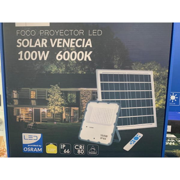 Foco Proyector Led Solar Venecia 100W - 6000K