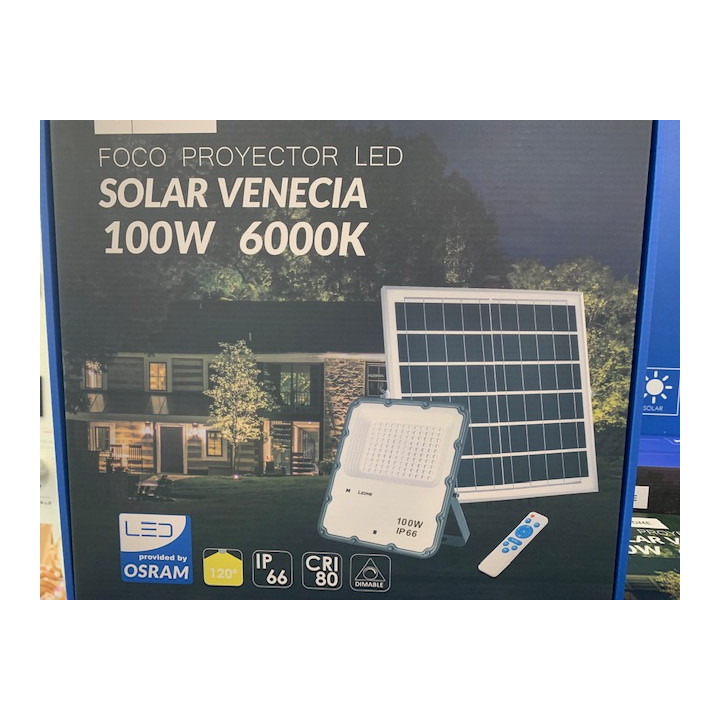 Foco Proyector Led Solar Venecia 100W - 6000K