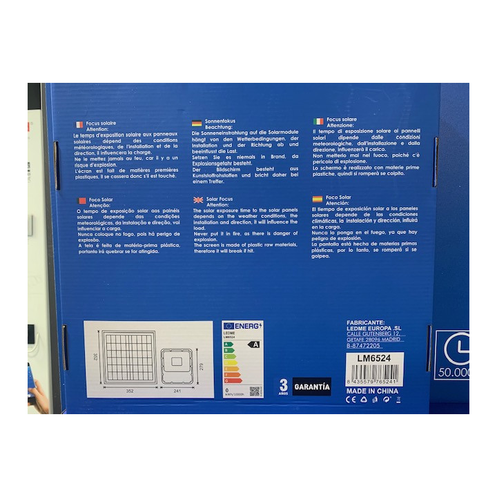 Foco Proyector Led Solar Venecia 100W - 6000K