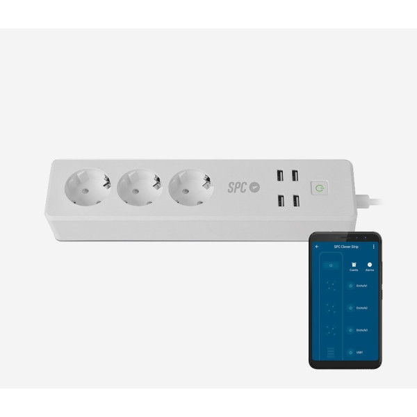 REGLETA CLEVER POWER STRIP-4USB-3SUCKO