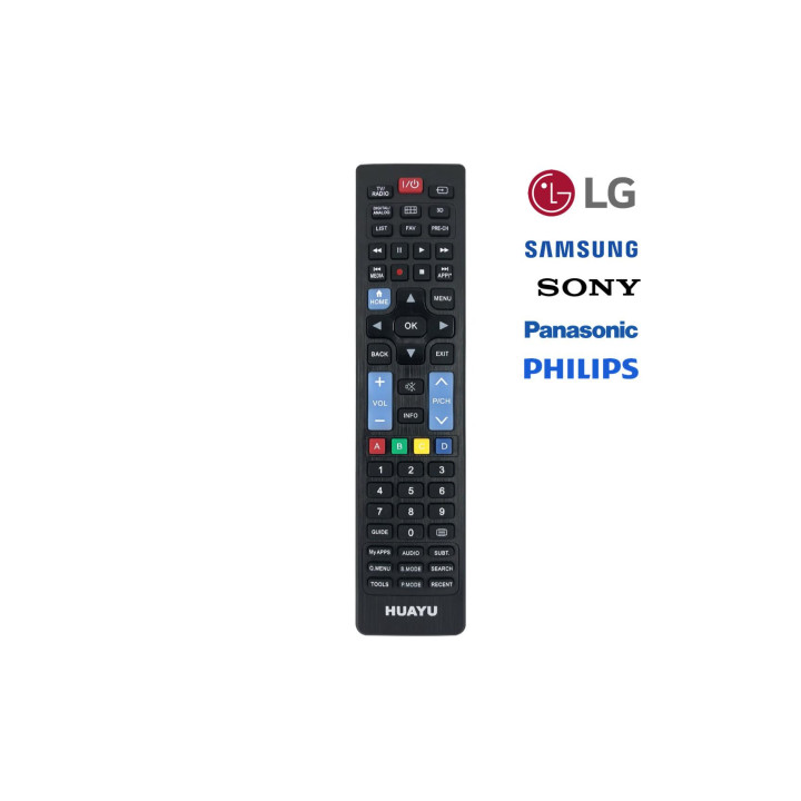MANDO A DISTANCIA 5 EN 1 COMPATIBLE CON LAS MARCAS SONY - LG - SAMSUNG - PHILIPS - PANASONIC -