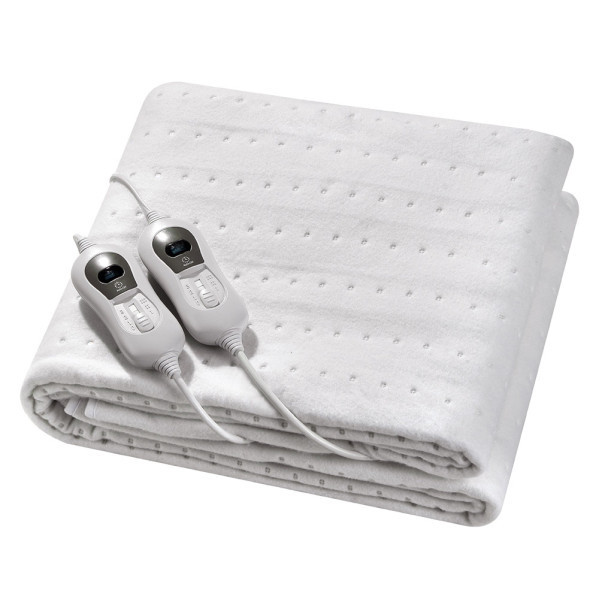 CALIENTACAMAS ELECT.BIENESTAR DUO BLANCO 60/120W 160X140CM 3NIV.2 CONTROL INDEP.AUTOAPAGADO LAVABLE