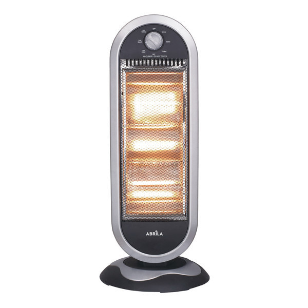 ESTUFA ELECT.CANDENTE 1200W NEGRO/PLATA 3POTENCIAS OSCILANTE 3ELEMEMTOS ASA Y ANTIVUELCO 70X30X30CM