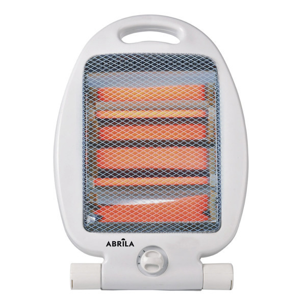 ESTUFA ELECT.DE CUARZO IGNEO 800W BLANCO 2POTENCIAS PORTATIL C/ASA 2ELEMENTOS ANTIVUELCO 37,5X23,5X1