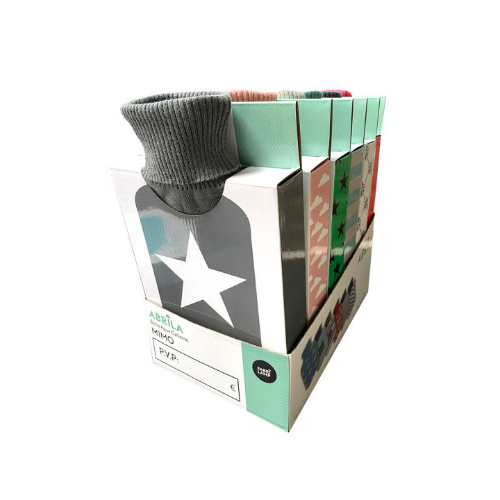 BOLSA AGUA CALIENTE MIMO 1,7L FORRO AZUL RELAX 20X32X4 CM FLEXIBLE Y AGRADABLE AL TACTO