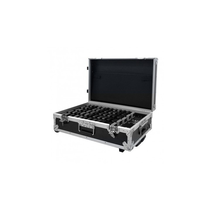 MALETA PARA TRASPORTAR EMISORES Y RECEPTORES AUDIOGUIA TG-100 DE 60 RANURAS