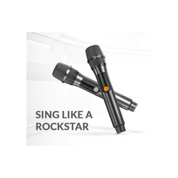 ALTAVOZ DE KARAOKE INALAMBRICO HIFUTURE MUSICBOX INCLUYE 2 MICROFONOS POTENCIA 100W