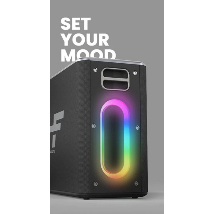 ALTAVOZ DE KARAOKE INALAMBRICO HIFUTURE MUSICBOX INCLUYE 2 MICROFONOS POTENCIA 100W