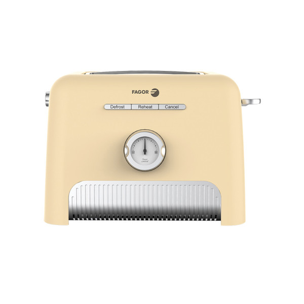 TOSTADOR VINTTAGE CREAM FAGOR DOBLE RANURA POTENCIA 870W COLOR CREMA MOD. FGE631