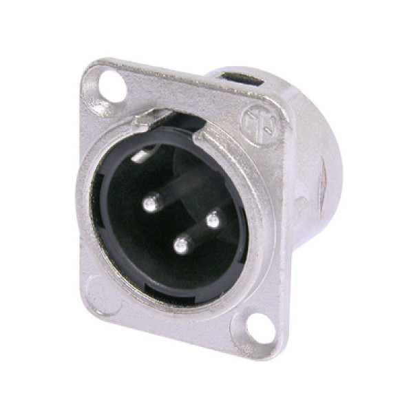 CONECTOR NEUTRIK CANON MACHO EMPOTRAR 3 PIN