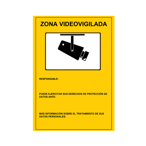 CARTEL DE ZONA VIDEOVIGILADA