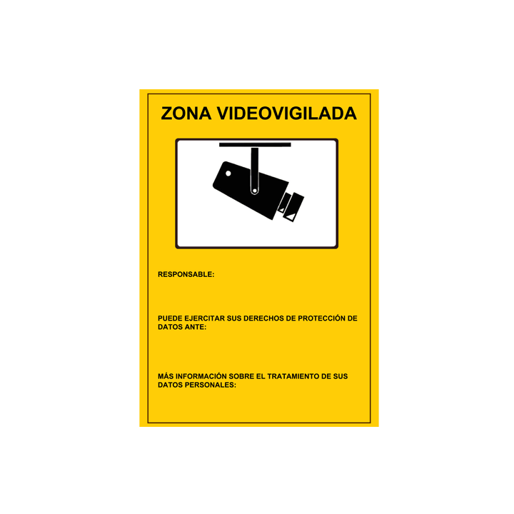 CARTEL DE ZONA VIDEOVIGILADA
