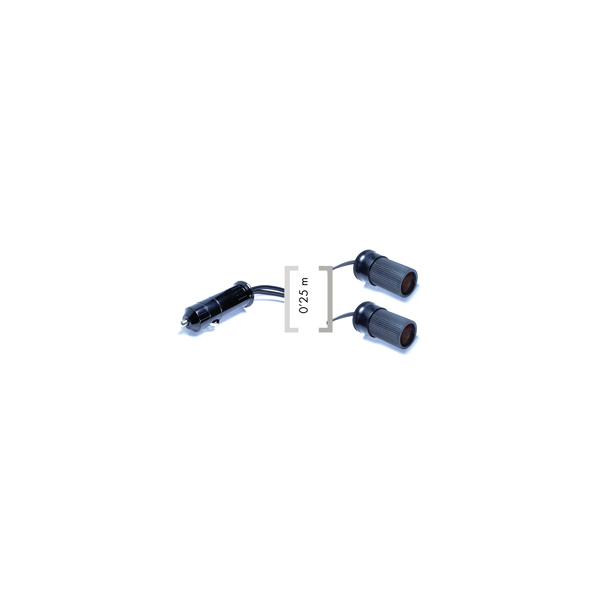 CONECTOR MECHERO MACHO A 2 CONECTORES MECHERO HEMBRA
