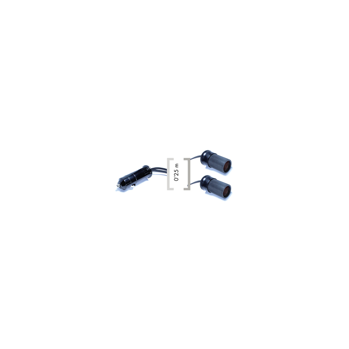 CONECTOR MECHERO MACHO A 2 CONECTORES MECHERO HEMBRA
