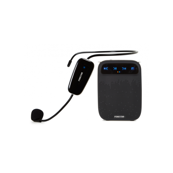 ALTAVOZ PORTATIL PARA CINTURA CON MICROFONO INALAMBRICO FONESTAR CON BATERIA 18W GRABADOR/REPRODUCTO