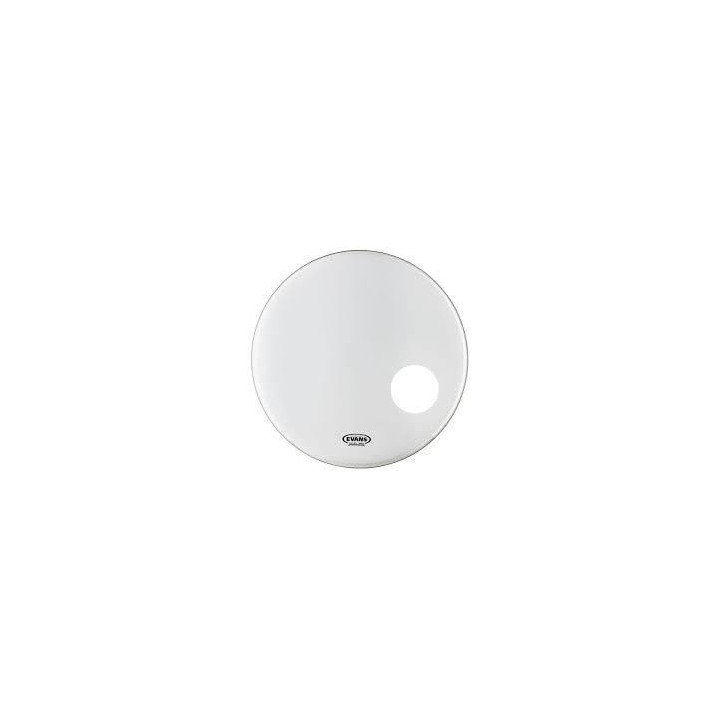 PARCHE EVANS BOMBO 22'' RESONANTE EMAD BLANCO LISO