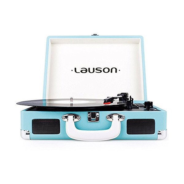 TOCADISCOS LAUSON CON USB/BLUETOOTH FUNCION ENCONDING CAJA MALETIN COLOR AZUL