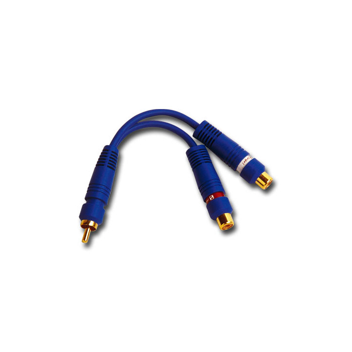 CONEXION AUDIO 1 RCA/M A 2 RCA/H 15 CM.