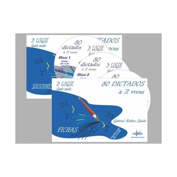 80 DICTADOS A 2 VOCES (2. GRADO MEDIO), VOL 6 - ED SI BEMOL - AUTOR: GABRIEL ROBLES OJEDA