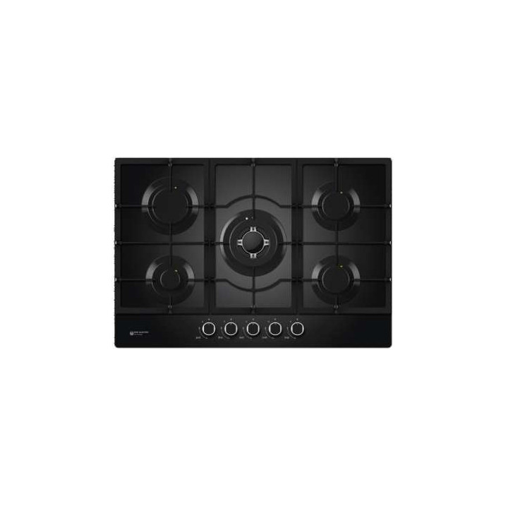 PLACA CRISTAL GAS EAS ELECTRIC 5 FUEGOS GAS BUTANO CON PARRILLAS HIERRO FUNDIDO INCLUYE KIT PARA GAS