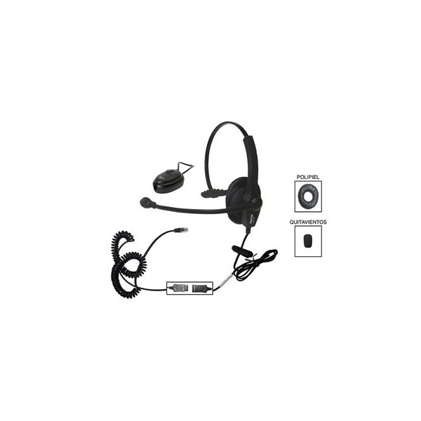 AURICULAR CON MICROFONO FONESTAR PARA TELEFONIA