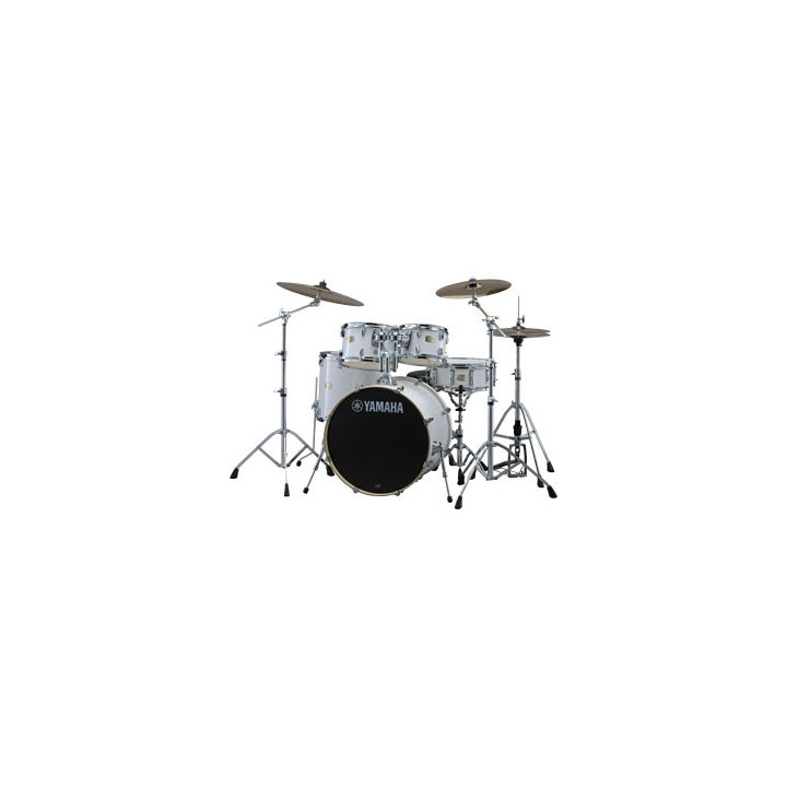 BATERIA YAMAHA STAGE CUSTOM PURE WHITE   SET HERRAJES HW 680w, sin platos.
